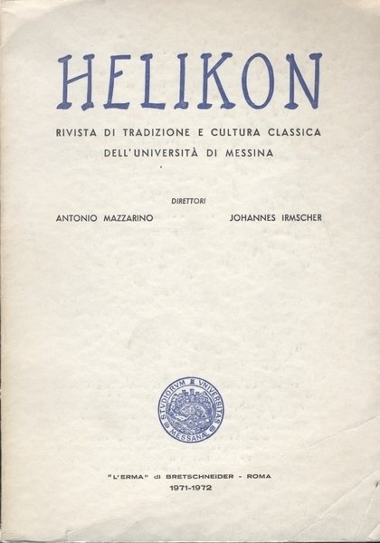 HELIKON ANNI XI-XII anni 1971-1972.