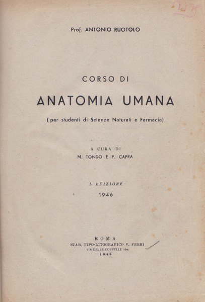 Corso di anatomia umana
