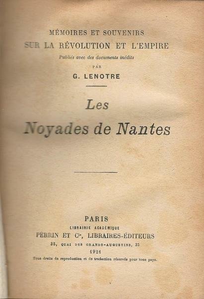 LES NOYADES DE NANTES | Immagine principale