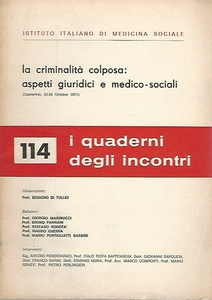 La criminalità colposa: aspetti giuridici e medico-sociali | Immagine principale