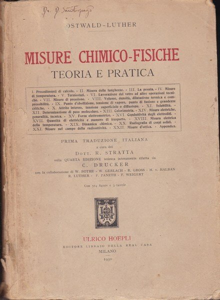 Misure chimico-fisiche. Teoria e pratica.