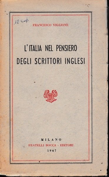 L'Italia nel pensiero degli scrittori inglesi