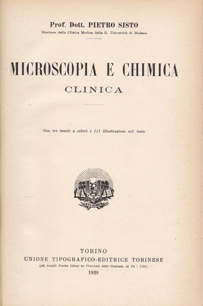Microscopia e chimica clinica