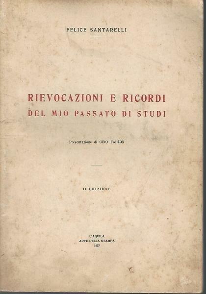 Rievocazione e ricordi del mio passato di studi | Immagine principale