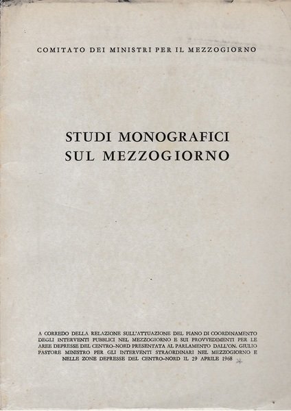 Studi monografici sul mezzogiorno | Immagine principale