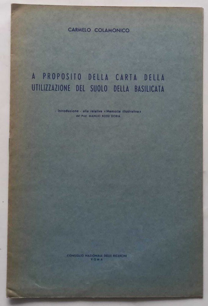 A prop. della carta dell'utilizzazione del suolo della Basilicata. ( …