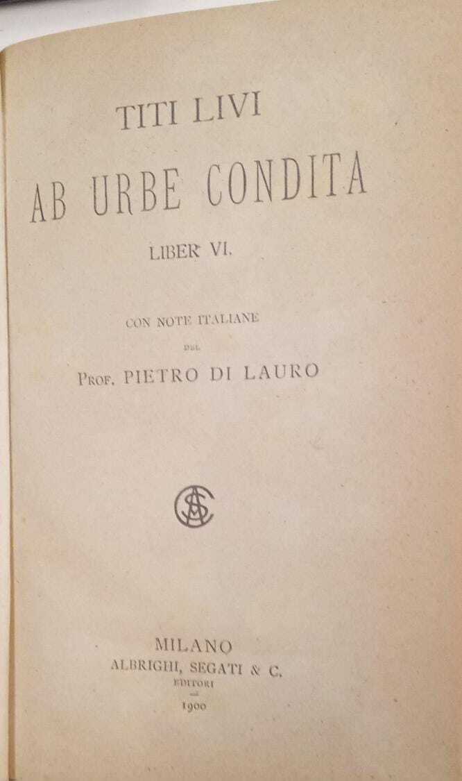 Ad urbe condita (liber VI) | Immagine principale