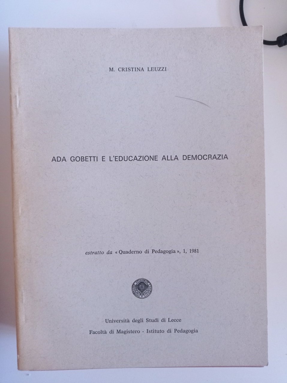 Ada Gobetti e l'educazione alla democrazia
