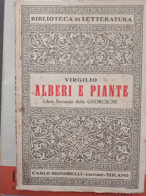 Alberi e piante Libro Secondo delle GEORGICHE
