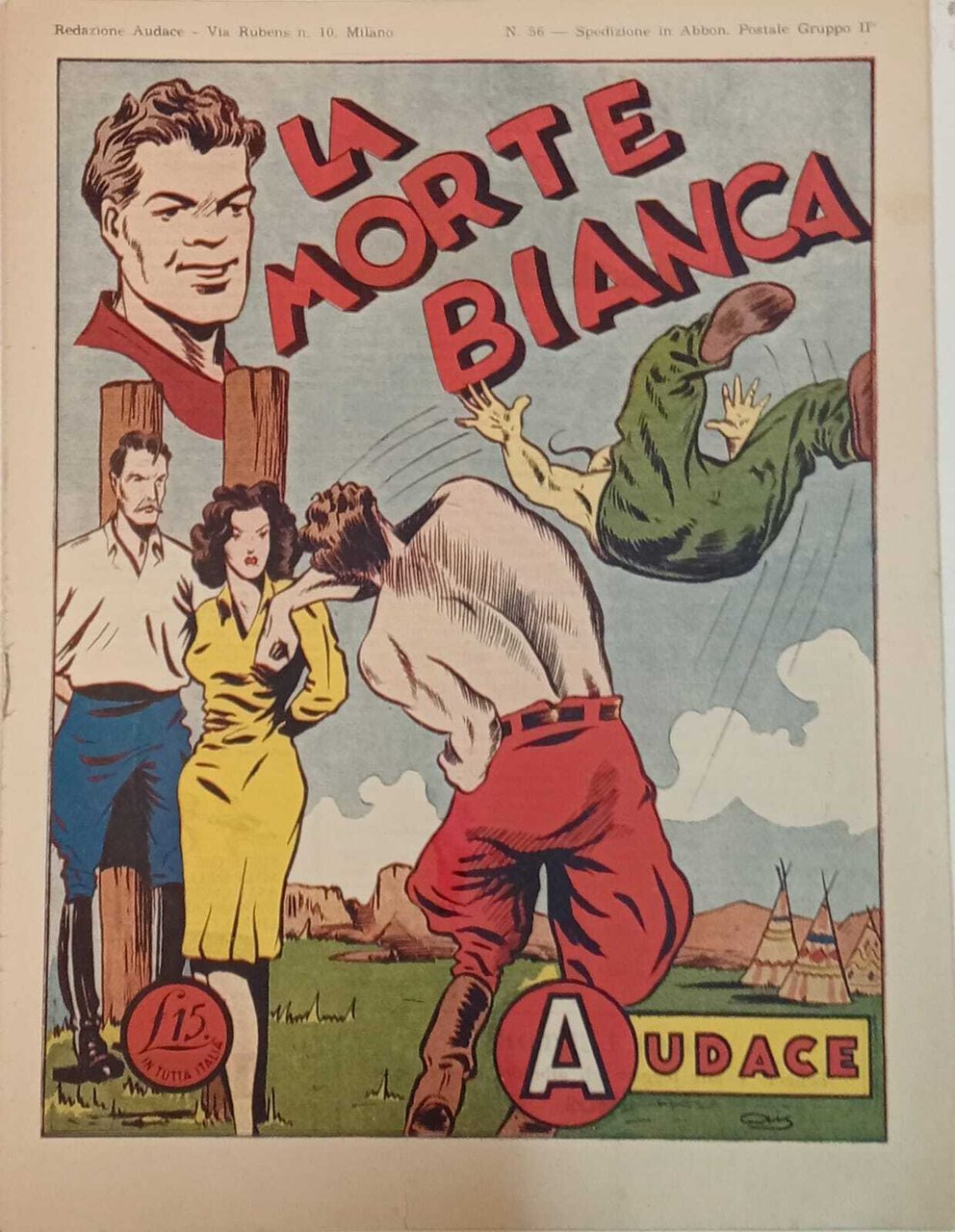 Albo Audace, originale n. 56. La morte bianca. | Immagine principale