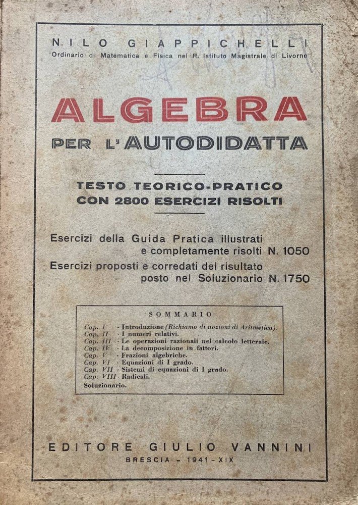 Algebra per l'autodidatta