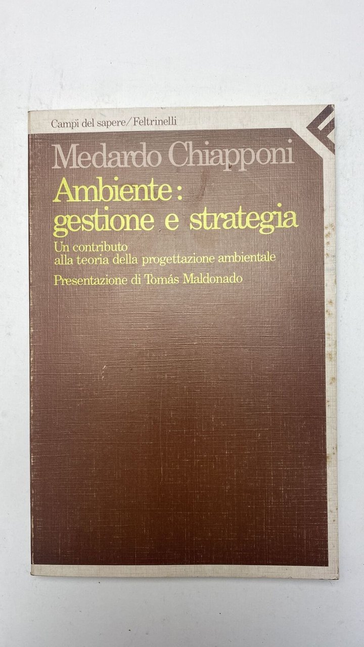 Ambiente: gestione e strategia. Un contributo alla teoria della progettazione … | Immagine principale