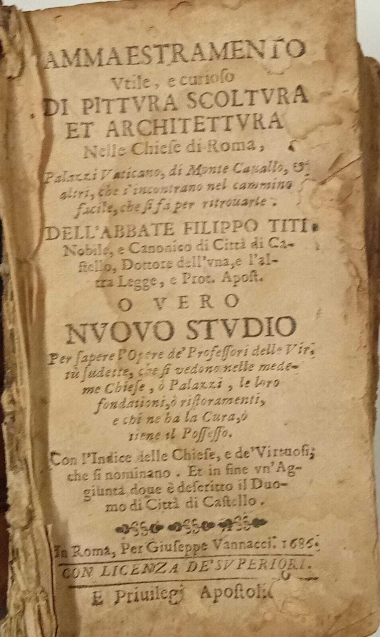 Ammaestramento utile e curioso di pittura scoltura et architettura nelle … | Immagine principale