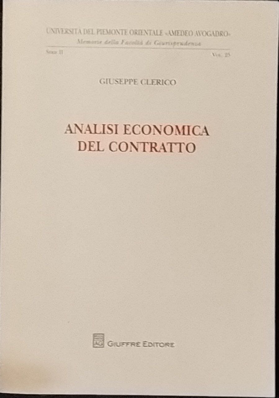 Analisi economica del contratto