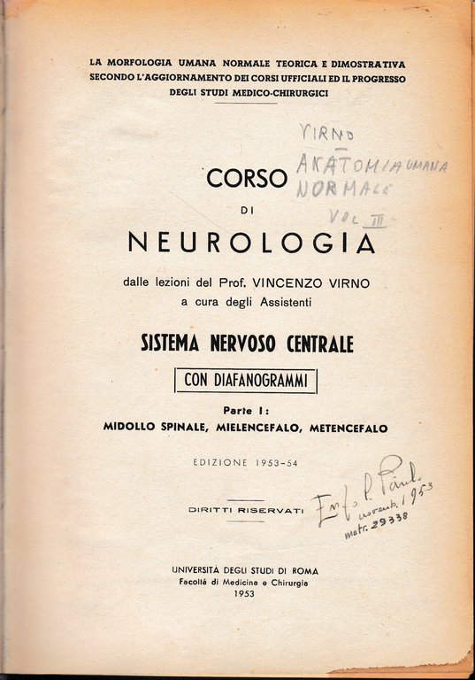 Anatomia umana normale, Vol. 3^. Neurologia