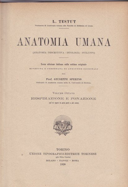 Anatomia umana. VIII. Respirazione e fonazione.