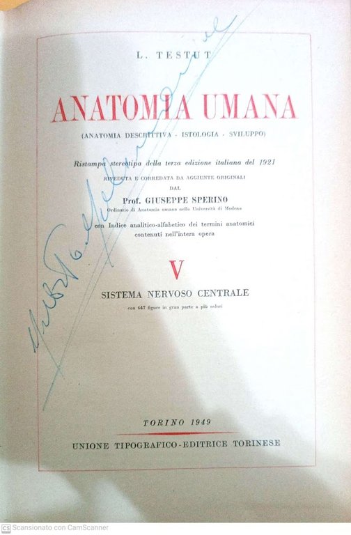 Anatomia umana vol. V sistema nervoso centrale