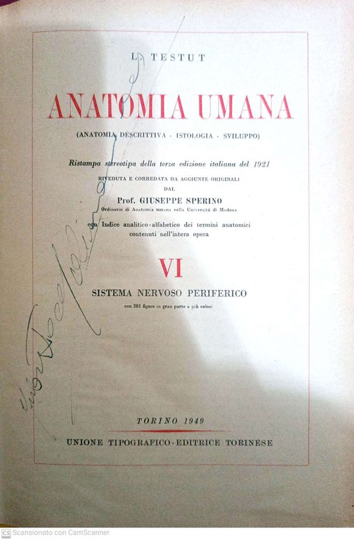 Anatomia umana vol. VI sistema nervoso periferico
