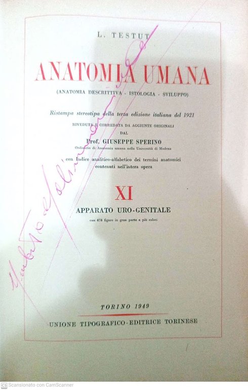 Anatomia umana vol. XI apparato uro-genitale