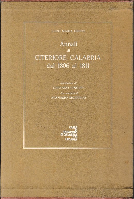 Annali di Citeriore Calabria dal 1806 al 1811