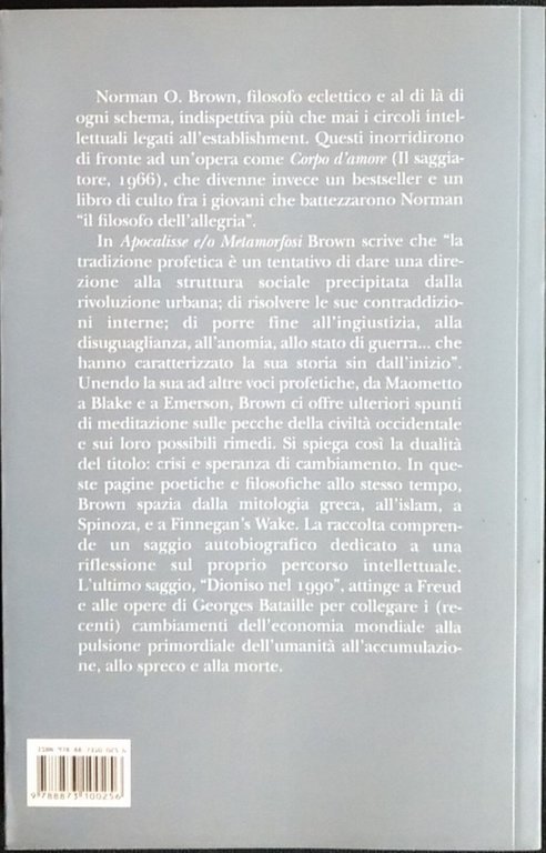 Apocalisse e/o metamorfosi