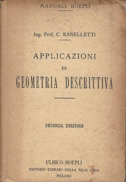 APPLICAZIONI DI GEOMETRIA DESCRITTIVA
