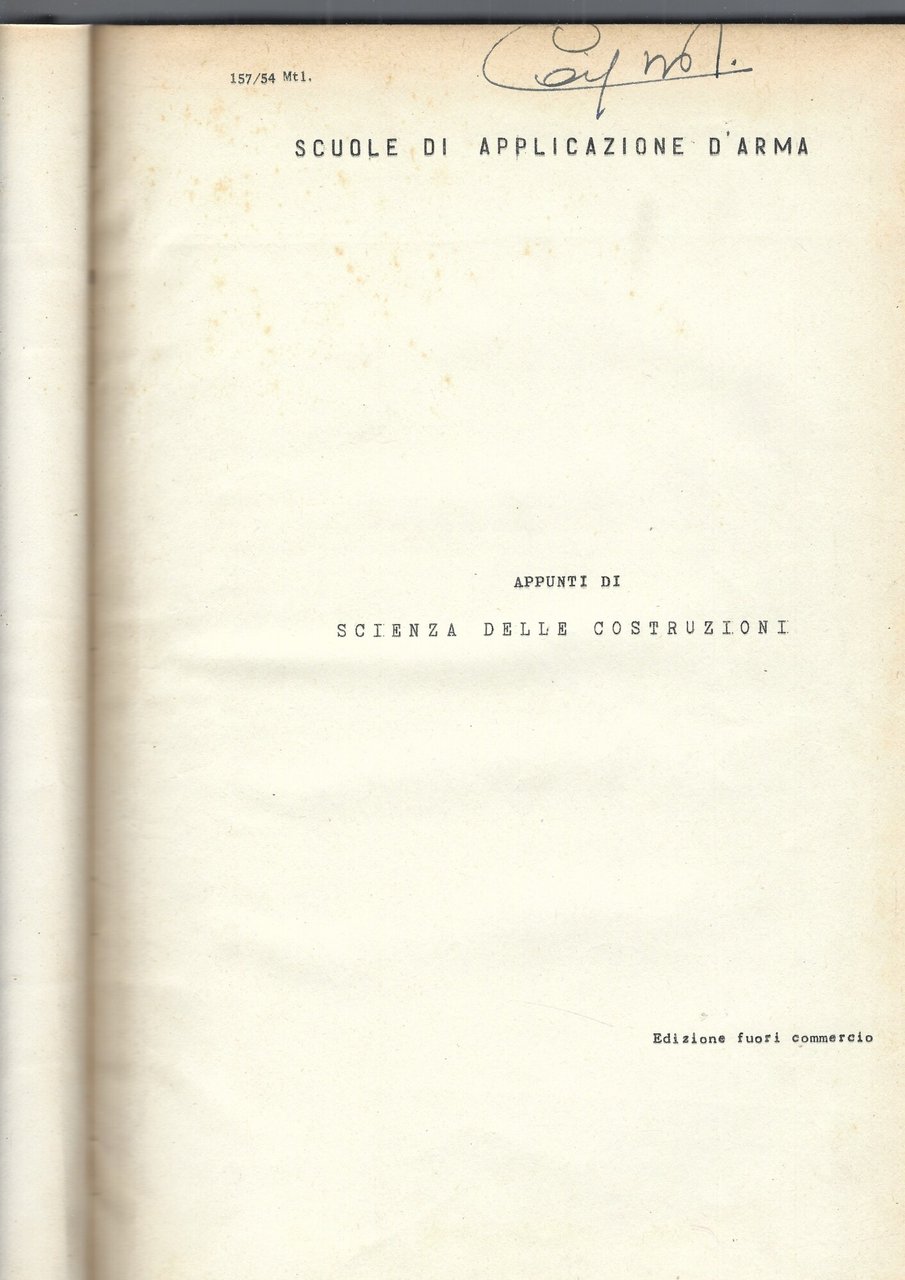 APPUNTI DI SCIENZA DELLE COSTRUZIONI