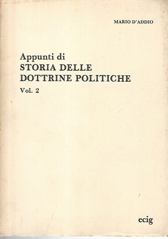 Appunti di storia delle dottrine politiche. Volume 2
