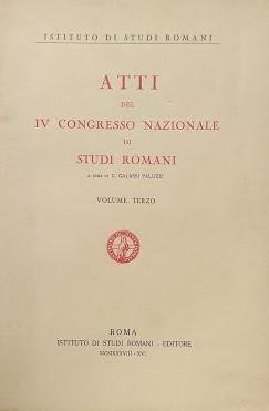 Atti del IV Congresso Nazione di Studi Romani, vol. 3