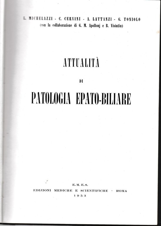 Attualità di patologia epato-biliare