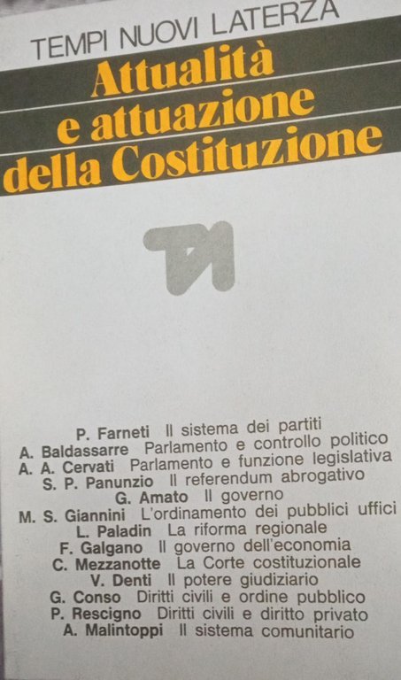 Attualita' e attuazione della costituzione | Immagine Gallery 2