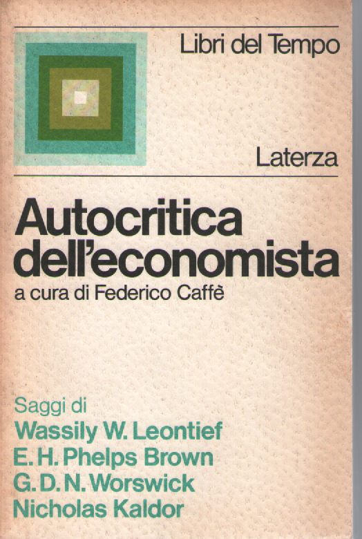 Autocritica dell'economista.