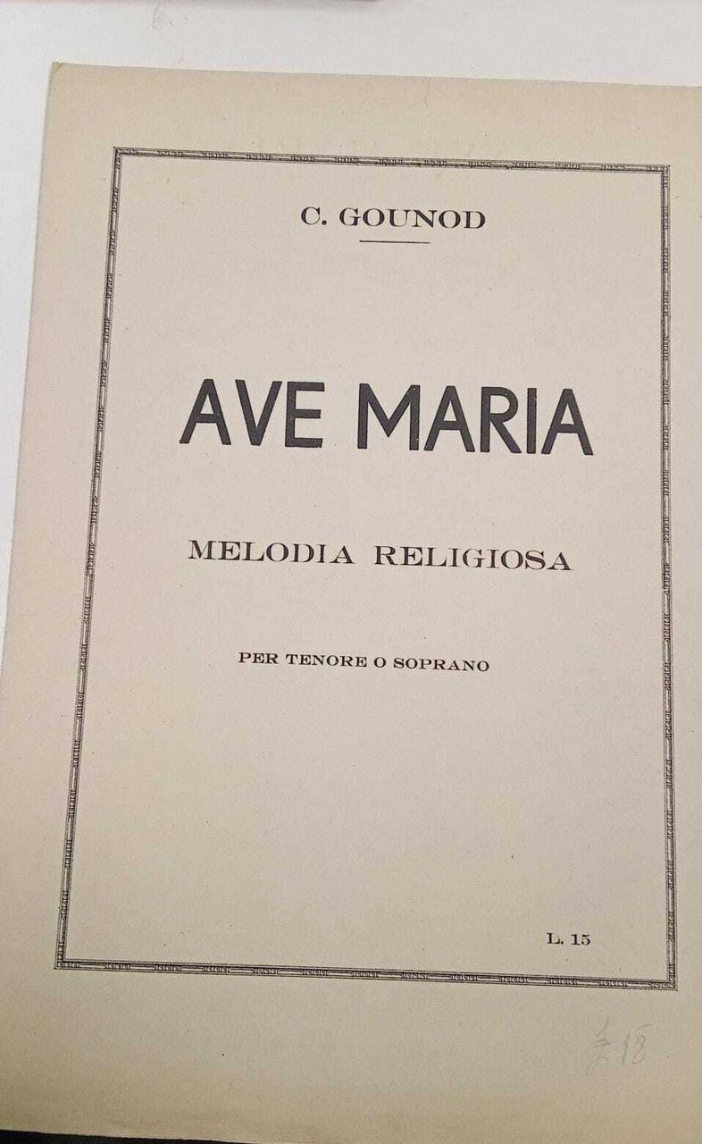 Ave Maria. Melodia religiosa per tenore e soprano | Immagine principale