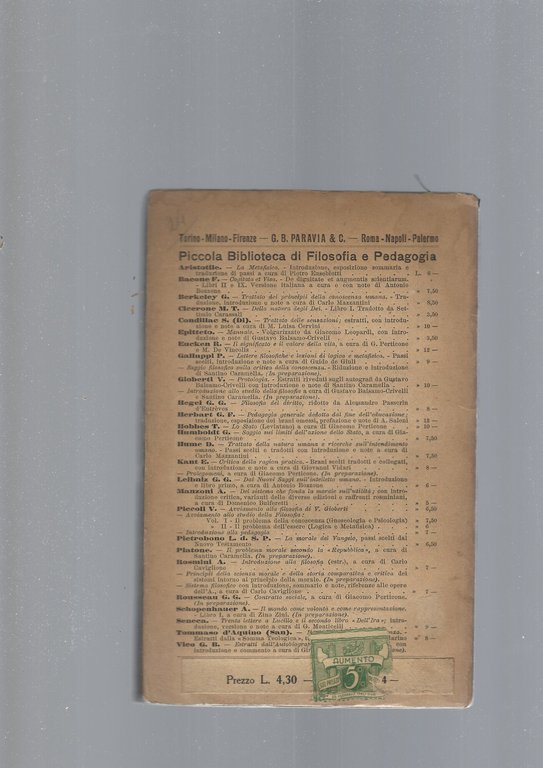 AVVIAMENTO ALLO STUDIO DELLA FILOSOFIA, I e II