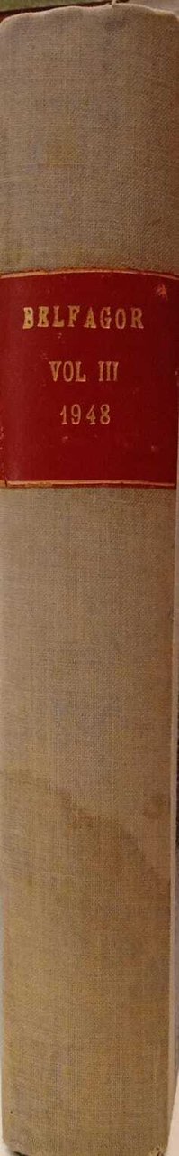 Belfagor (rassegna di varia umanità) n. 1-2-3-4-6 | Immagine principale