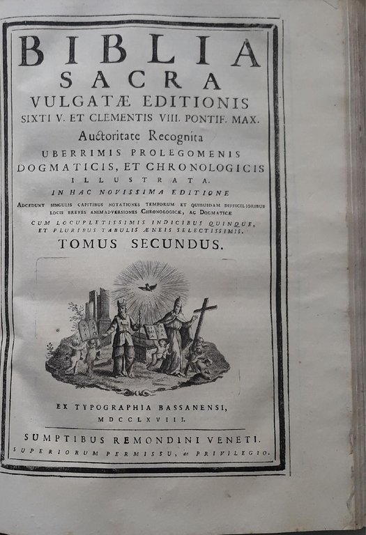 Biblia Sacra Vulgatae Editionis sixti v. et Clementis VIII. Pontif. …