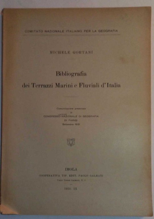 Bibliografia dei Terrazzi Marini e Fluviali d'Italia