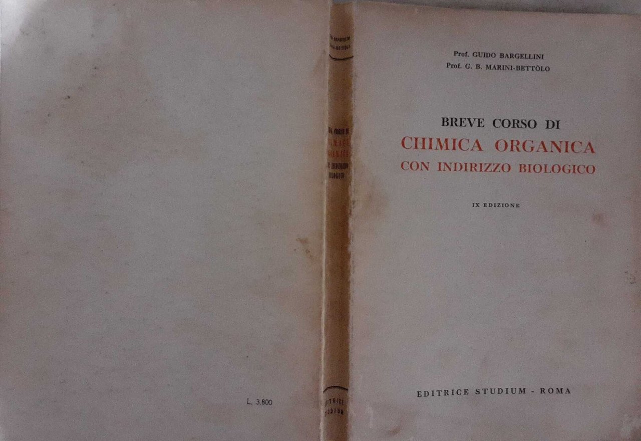 Breve corso di chimica organica con indirizzo biologico