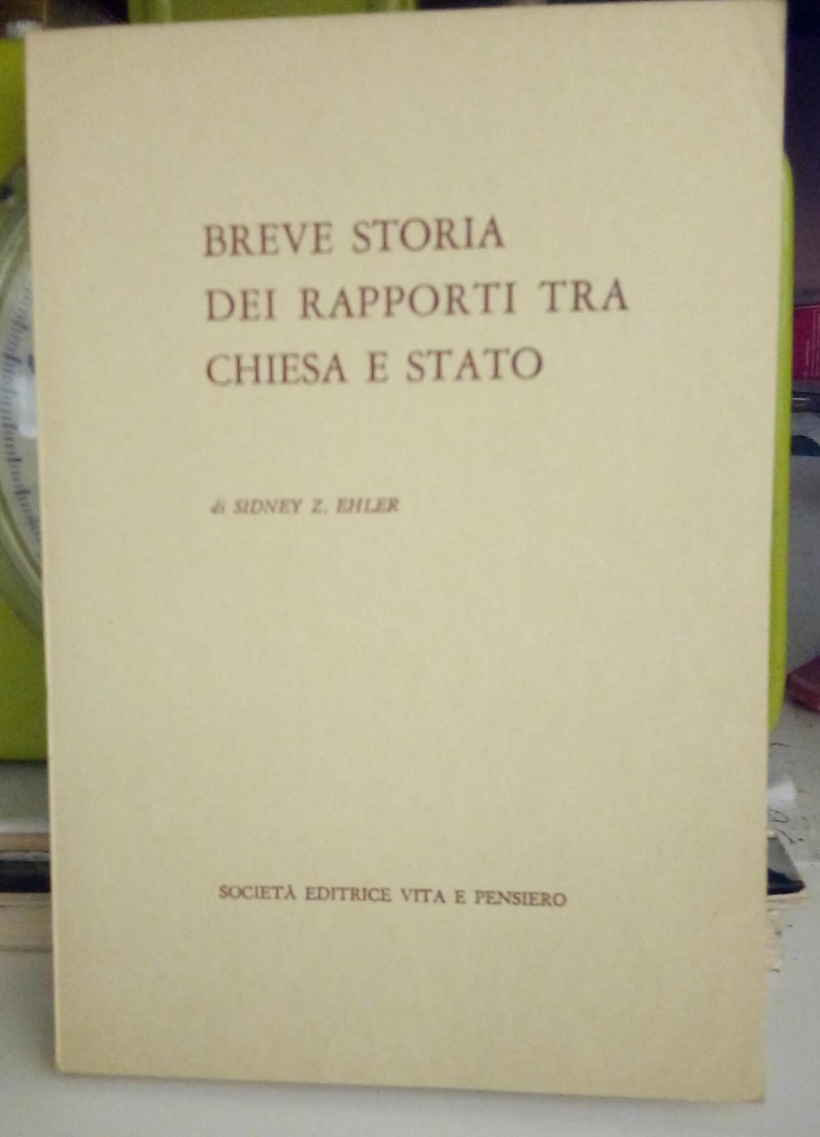 Breve storia dei rapporti tra Chiesa e Stato. | Immagine principale