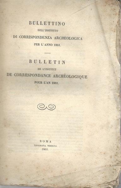 BULLETTINO DELL'INSTITUTO DI CORRISPONDENZA ARCHEOLOGICA 1861 | Immagine Gallery 2