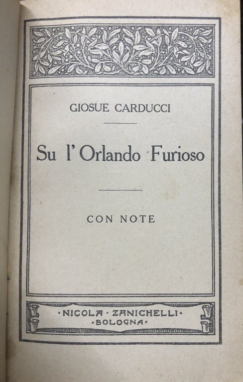 Ca ira. Su l'Orlando furioso.