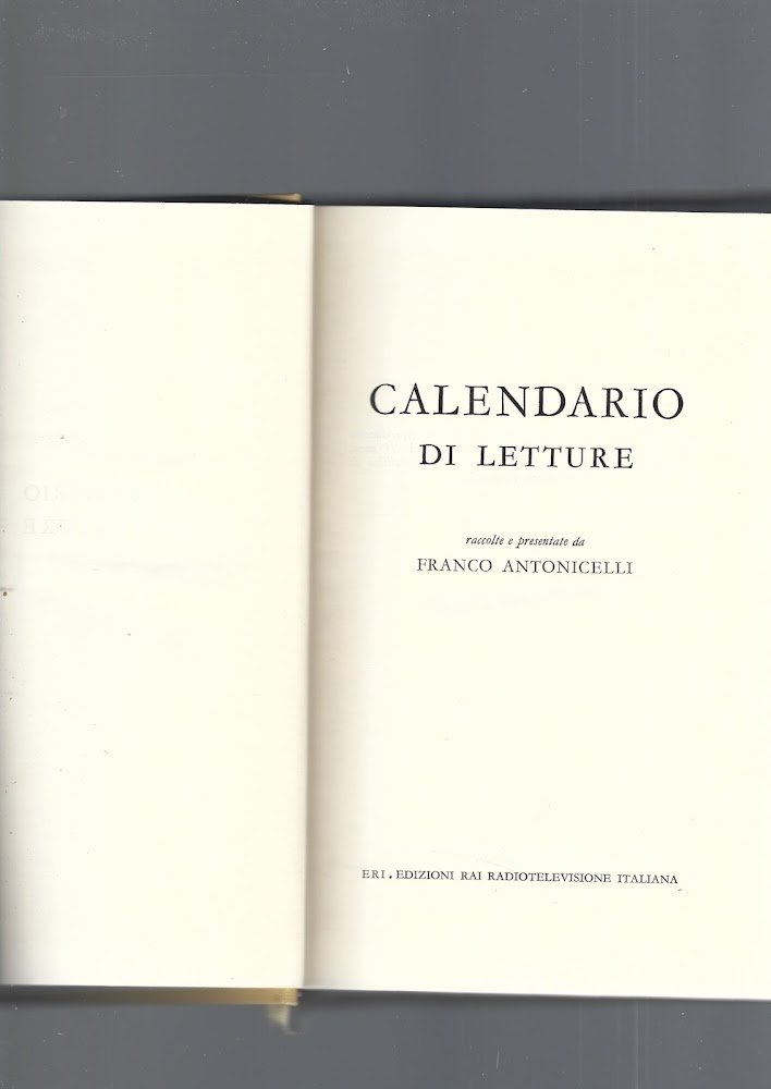 CALENDARIO DI LETTURE | Immagine principale