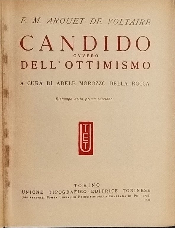 Candido ovvero dell'ottimismo