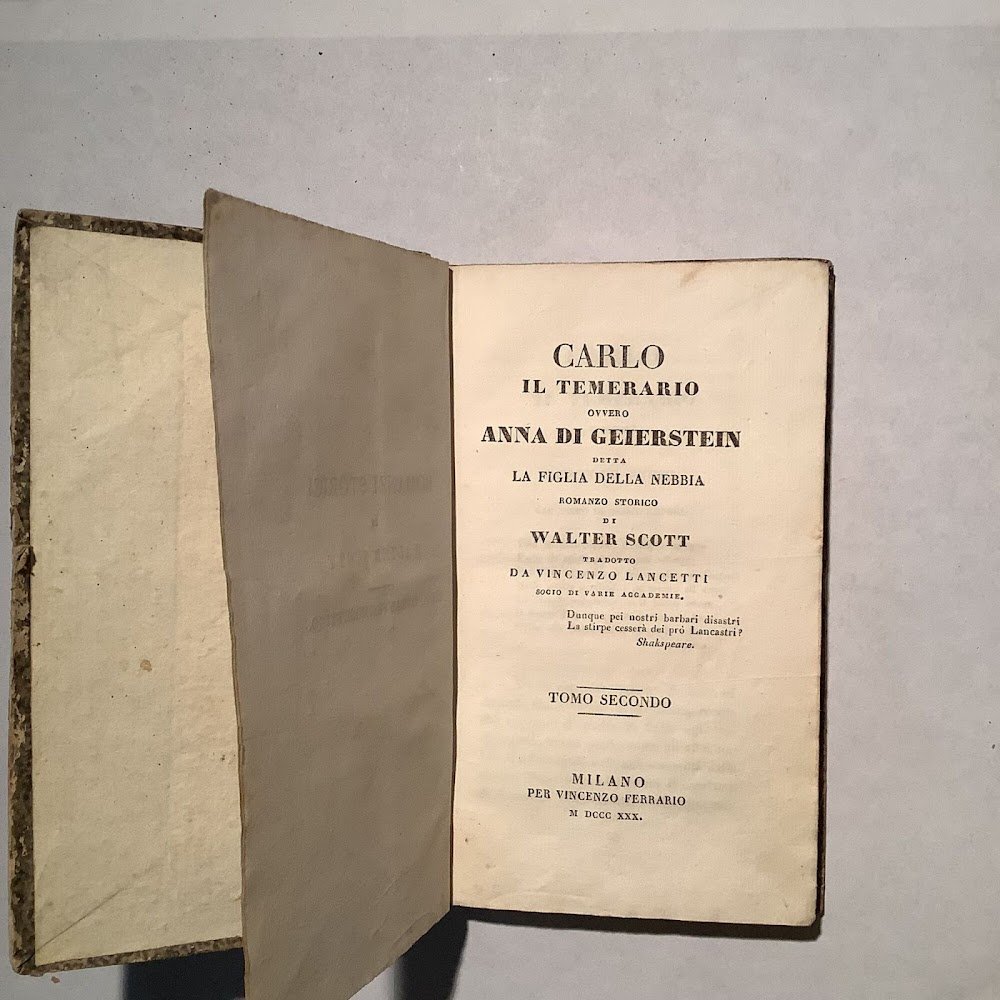 Carlo il temerario ovvero Anna di Geierstein tomo II