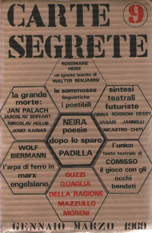 Carte Segrete, anno III, Gennaio-Marzo 1969, n. 9.