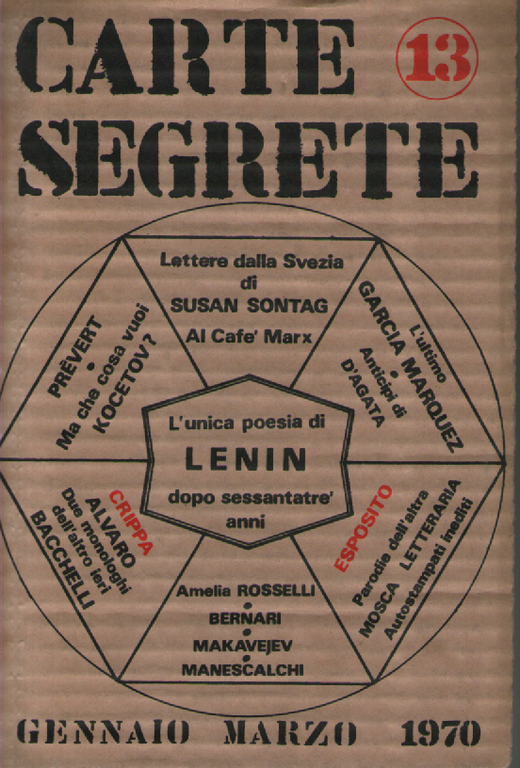 Carte Segrete, anno IV, Gennaio-Marzo 1970, n. 13.