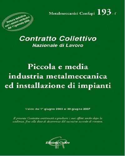 CCN piccola e media industria metalmeccanica ed installazione di impianti … | Immagine principale