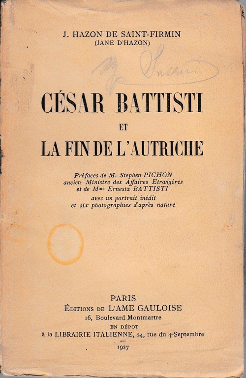 Cesar Battisti et la fin de l'autriche