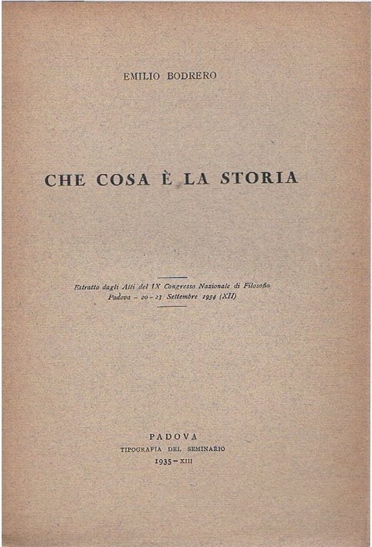 Che cosa è la storia