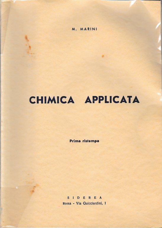 Chimica applicata. Prima ristampa